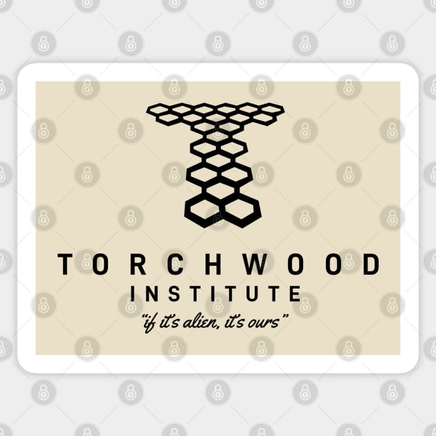Torchwoood Institute dr who Sticker by flataffex
